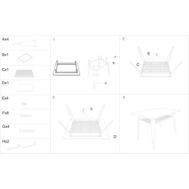 Stół HARLEM 140x80x75 cm